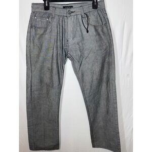Jeanetix‎ 32 Gray Denim Jeans Pants Embellished Pockets Casual